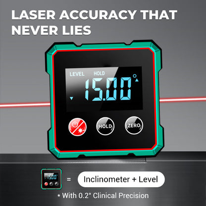Exactify™ Magnetic Digital Angle Gauge with  Laser